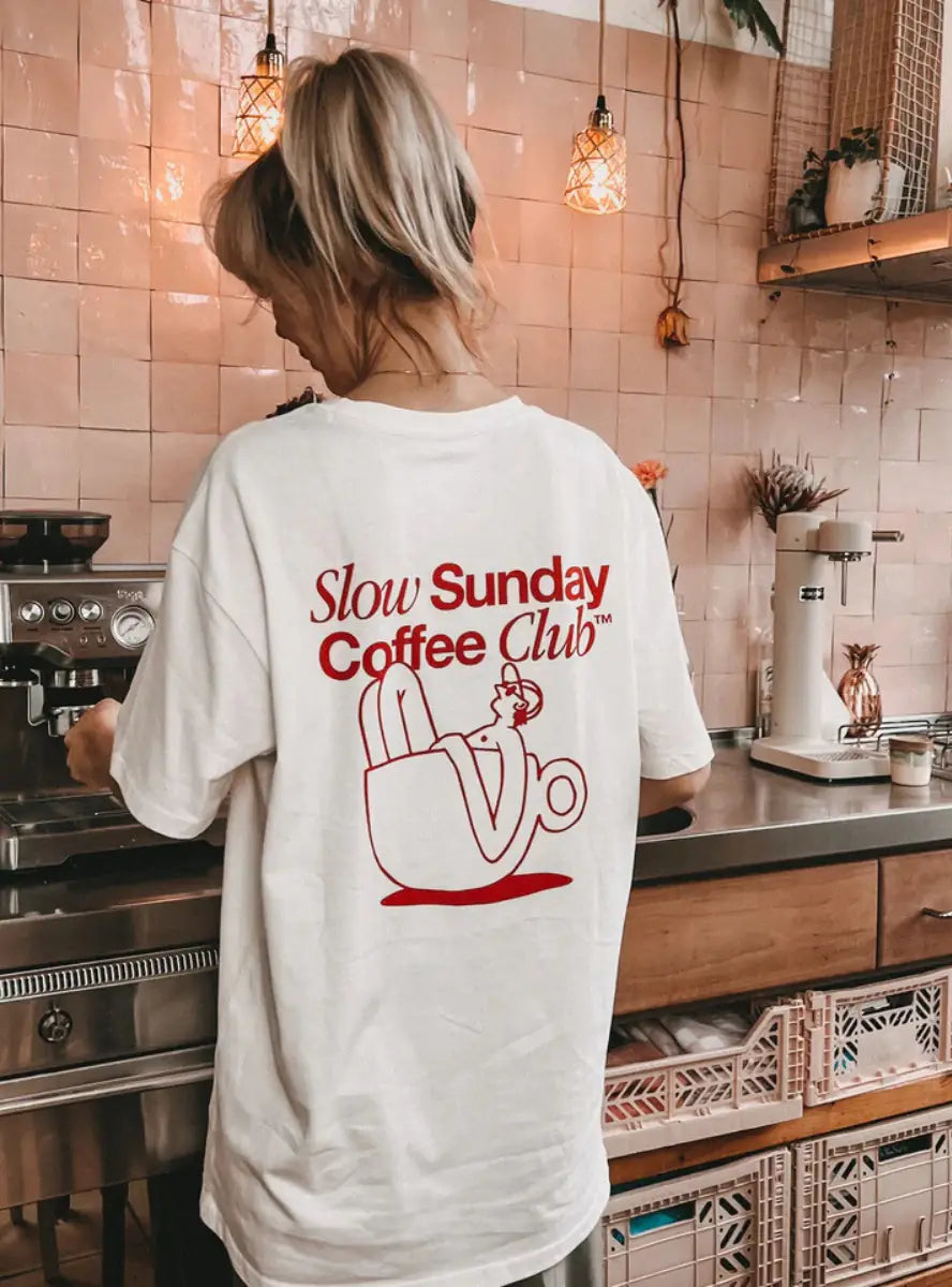 SLOW SUNDAY CLUB PREMIUM OVERSIZED TEE