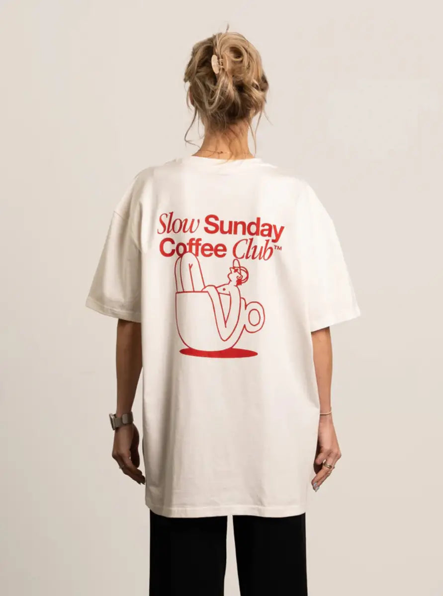 SLOW SUNDAY CLUB PREMIUM OVERSIZED TEE