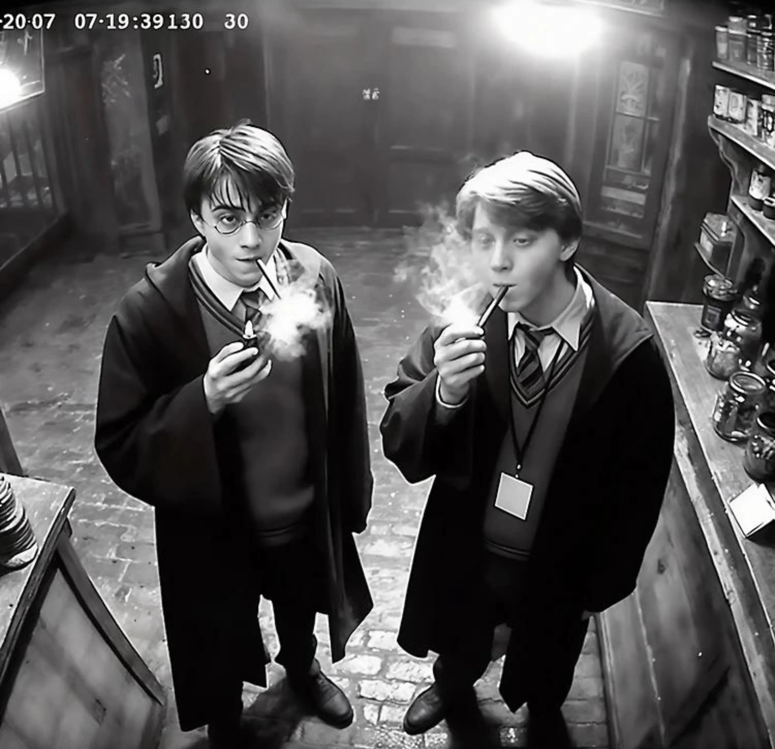 HARRY POTTER SMOKING REGULAR ТЕНИСКА