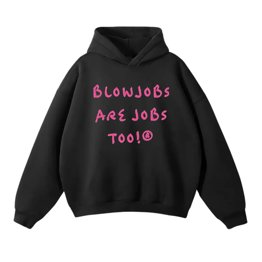 BJ ARE JOBS TOO PREMIUM OVERSIZED HOODIE